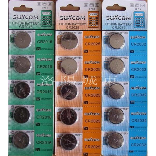 SUNCOM 水銀電池 CR2016 CR2025 CR2032 (3V) 單顆入