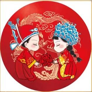 [台灣現貨含運]十字繡材料包 60*60cm中格三股 百年好合 滿繡 DIY 滿綉