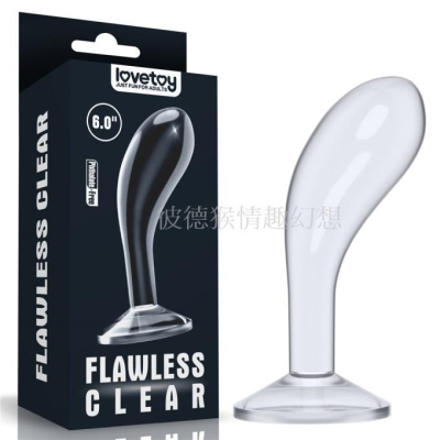 LOVETOY Flawless Clear Prostate Plug 6.0＇＇ 6吋完美無瑕性愛晶透後庭塞