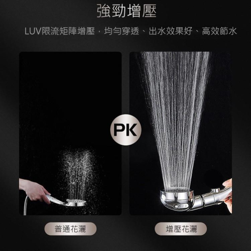提升淋浴花灑噴頭淋浴花曬 大出水 SPA級淋浴享受 超強淋雨蓮蓬頭 三擋調節高效促進節水環保