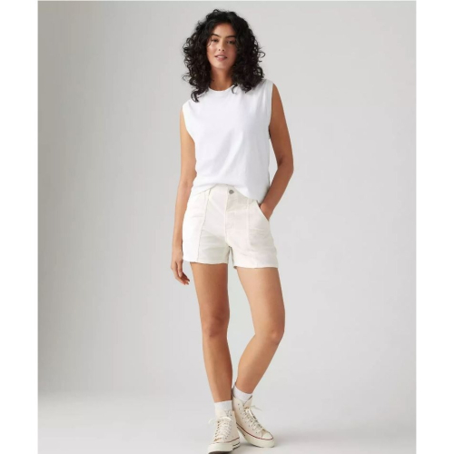 現貨【27腰賠售】美國LEVIS 女款 Corduroy Carpenter Short 輕磅條絨 工裝短褲 米白短褲