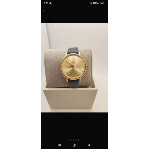 藍金 NIXON 尼克森 新真皮錶帶 無褪金 正品 小金錶 小圓錶 錶玻透亮女錶 手錶 金錶 手錶 二手