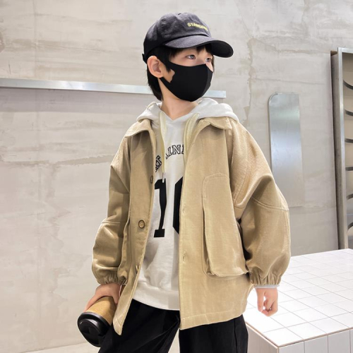 寶貝童裝Next balaba男童外套2023春秋新款大童正韓時髦休閒夾克短款風衣
