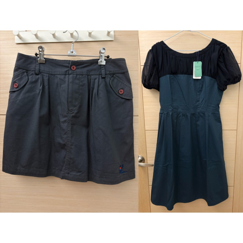 (客訂二件）全新 美國藍鹿 品牌刺繡休閒短裙 原價$2380、epanouir 拼色洋裝 原價$2980