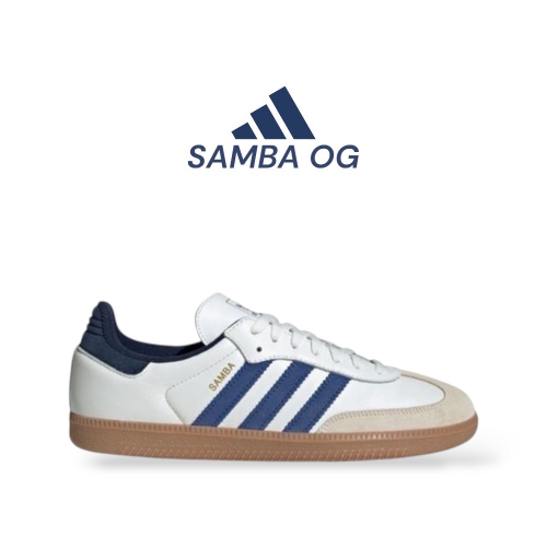 ?adidas SAMBA OG 運動休閒鞋｜藍白色｜白色｜藍色｜海軍藍｜焦糖底｜皮革｜麂皮｜男女款通用鞋｜休閒鞋｜德