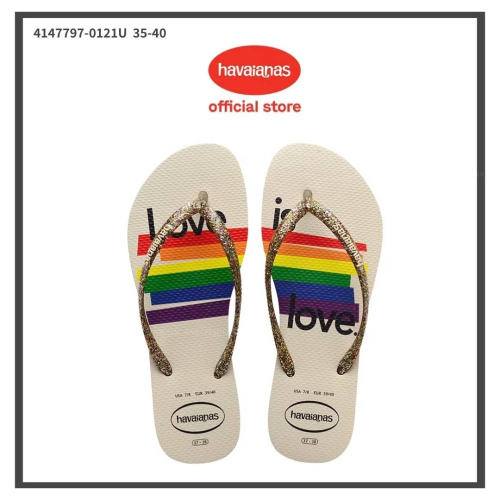 havaianas 拖鞋 人字拖 彩虹拖鞋 愛是愛 限量拖鞋 夏日拖鞋 沙灘拖鞋 情侶拖鞋 4147797-0121U