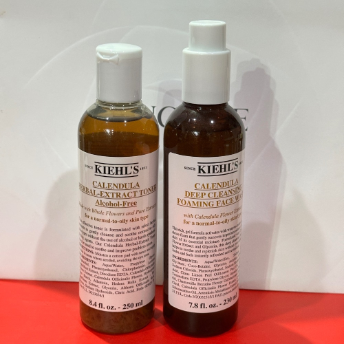 契爾氏 Kiehl’s 金盞花植物精華潔面泡泡凝露 230ml 金盞花植物精華化妝水 250ml 全新