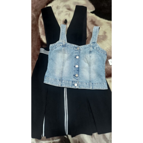 二手 Gap 歐美風牛仔吊帶背心 藍色 XXS 得藝服飾 9號 背心吊帶裙