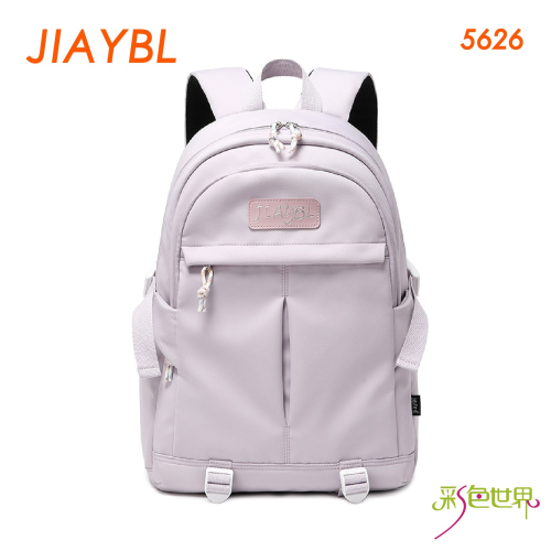 JIAYBL 後背包 素色15.6吋筆電包 紫色 JIA-5626-PU 彩色世界