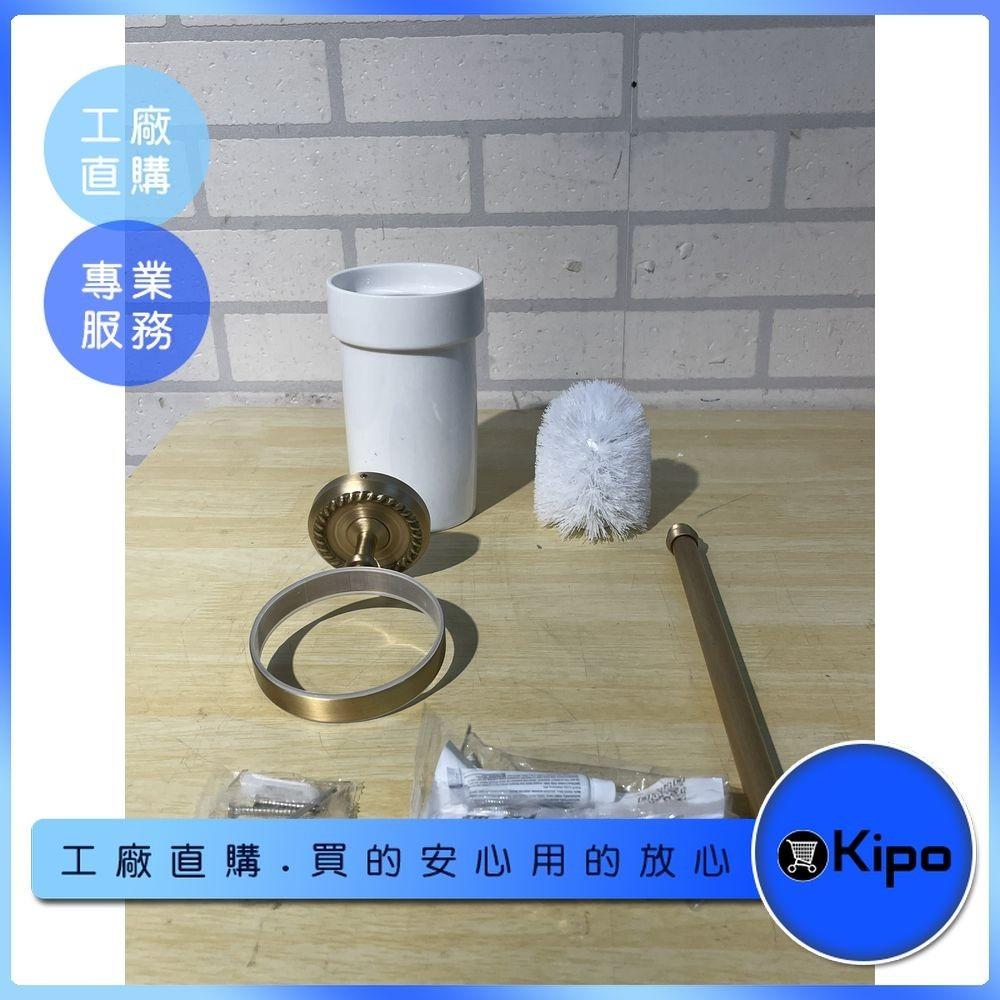 KIPO-黑色馬桶刷+收納架組 全銅廁所馬桶刷杯架 麻花造型款 台灣衛浴用品 開立發票-CYH017304A