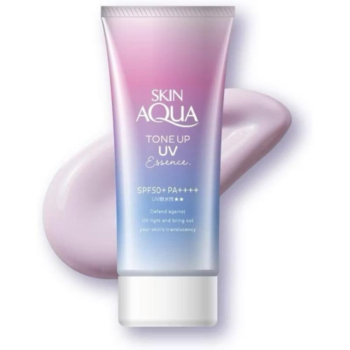 SKIN AQUA曼秀雷敦水潤肌柔光透亮防曬飾底凝露 80g 高效防曬大份量清透感 校正膚色