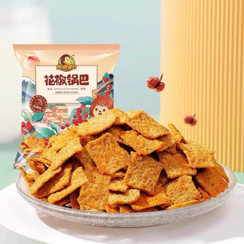 ?萊恩購物?刺猬阿甘 花椒鍋巴 小米片 鍋巴 休閒零食 麻辣 脆餅 香辣 解饞 小包裝 追劇網紅 辣片 素筋 代