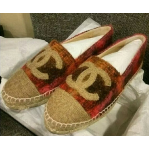 CHANEL Espadrilles 香奈兒 草編鉛筆鞋 鉛筆鞋 休閒鞋 平底鞋 現貨