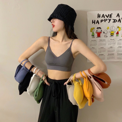 運動內衣女裝夏季2021新款抹胸小胸聚攏無鋼圈美背文胸裹胸帶胸墊