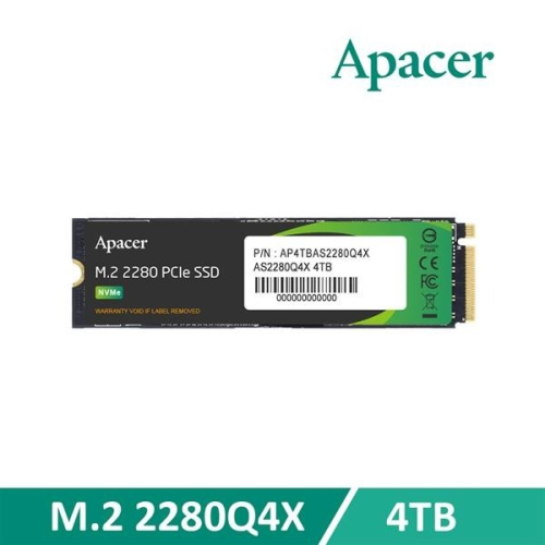 宇瞻 Apacer AS2280Q4X 4TB M.2 PCIe Gen4 SSD