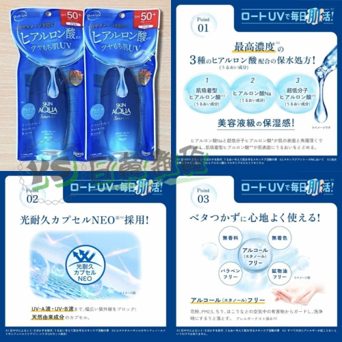 日本 樂敦 SKIN AQUA 高效防曬 小藍瓶 保濕UV