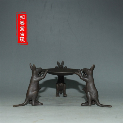 文玩雜項 古玩收藏油燈銅油燈銅燈盞 造型別致 小巧實用 銅擺件