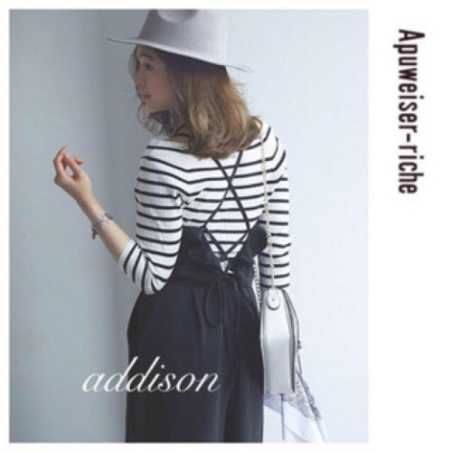 Apuweiser-riche 三千金 甜美後交叉細肩帶連身褲 黑2號
