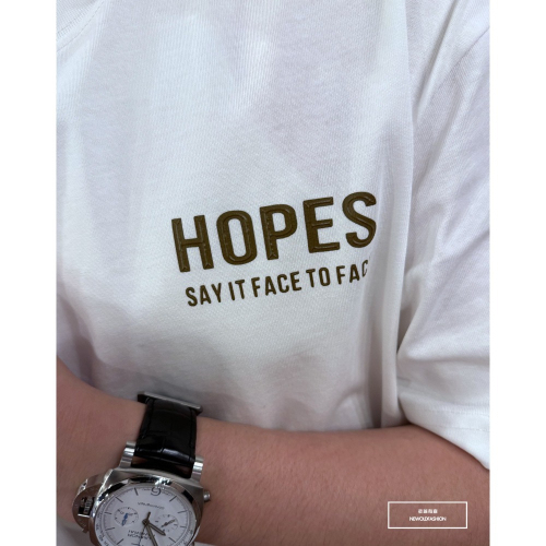 『新品上市』重磅HOPES英字短T(NOF2404N8026)-白