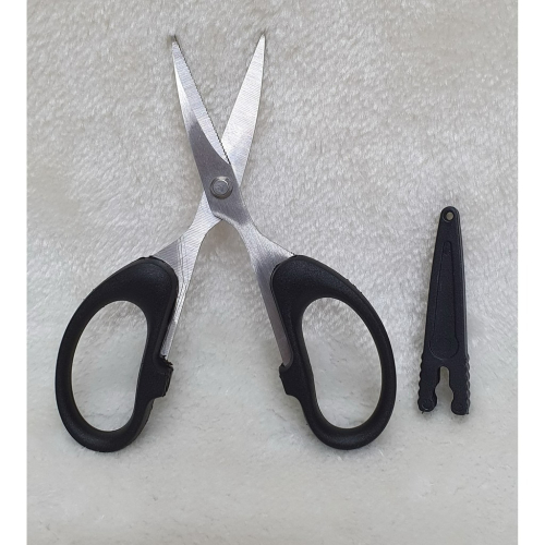 【魚戰釣具】齒型萬用剪刀(防護蓋) 可剪PE