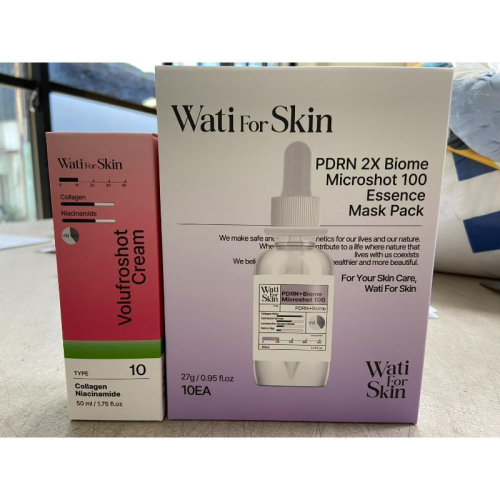 ?現貨限量組???韓國Wati for skin c-PDRN®童顏魚子核酸微針面膜27gx10入組加贈膠原蛋白微針面