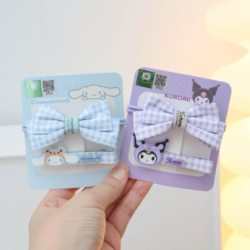 【台灣現貨?J&E比選物店】 正版 三麗鷗 可愛 蝴蝶結 頭飾 飾品 兒童髮飾 酷洛米 庫洛米 髮繩 髮夾 髮圈