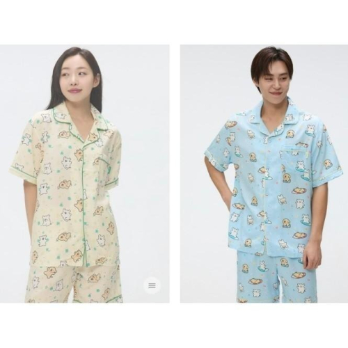 現貨 線條狗 韓國 SPAO 睡衣 短褲 短袖 線條小狗 狗狗 聯名款 整套