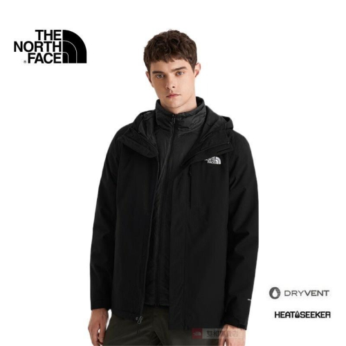 -滿3000免運-[雙和專賣店] THE NORTH FACE 男 DV化纖兩件式外套/81RN/黑
