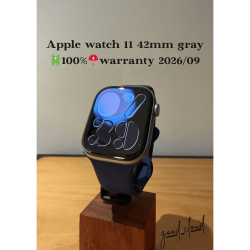 Apple Watch 11 42mm 灰 ?100%⛑️保固-2026/09│外觀99成新│原廠電池│盒配齊全│