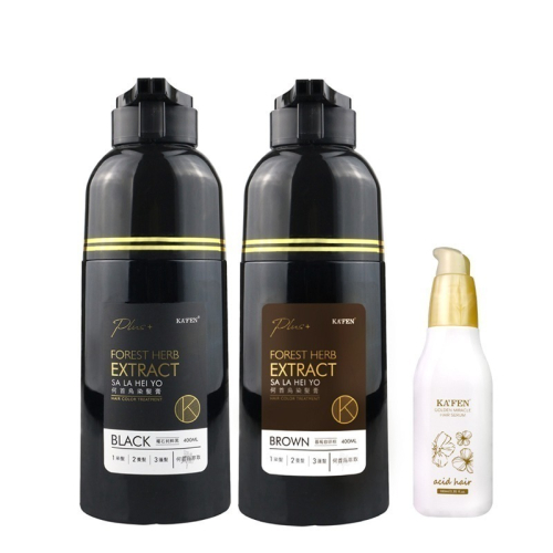 【KAFEN卡氛_官網直營】2入組 何首烏染髮膏Plus+升級版 400ml 贈 亞希朵奇蹟髮露100ml*1