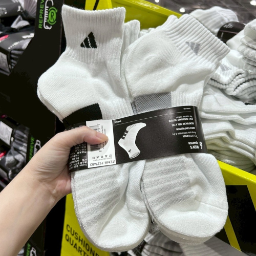 現貨✅Adidas 男踝襪六入組 白色 短襪運動健身毛巾襪