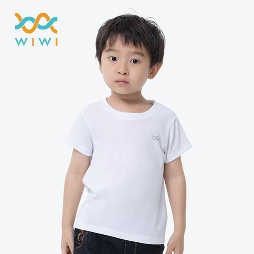 【WIWI】素面防曬排汗短版涼感衣(純淨白 童70-150)