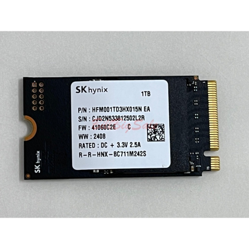 新1TB Hynix BC711固態硬碟(M.2 Mkey 2242 NVMe SSD)PCIe Gen3x4保固1年㭍