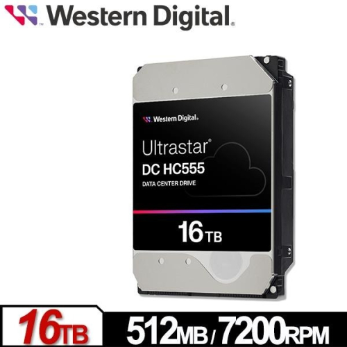 WD Ultrastar DC HC555 16TB 3.5吋企業級硬碟(0B48722)