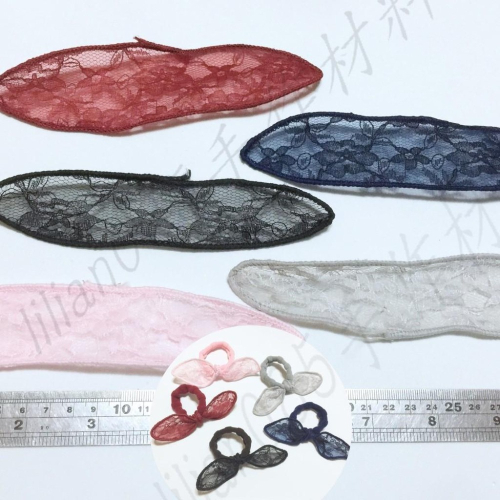 lilian085~ 兔耳蕾絲蝴蝶結~髮飾材料 手工藝 DIY 手作材料