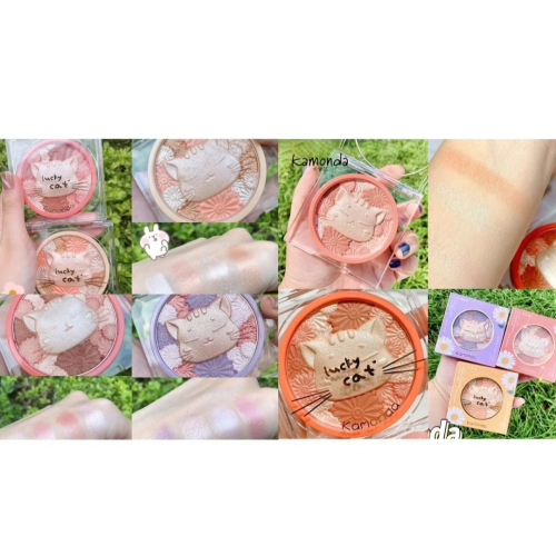 絕版!!?可愛到爆炸的貓咪腮紅盤?精緻到捨不得用 ?根本藝術品?個人珍藏 一盤多用 全新 花漾高光腮紅
