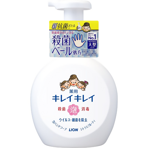 【LION 獅王】抗菌洗手慕斯-清新柑橘/白(500ml)【6975】