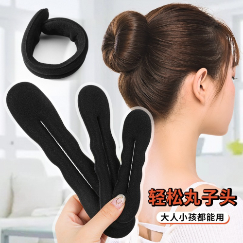 韓式盤發器女丸子頭盤頭發的懶人蓬鬆簡約花苞頭盤發發圈扎發神器