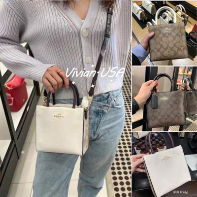 vivian美國代購✨正品 coach 新款 CALLY 女生磁釦手提包 側背包 mini斜挎包 C5693 女生包包