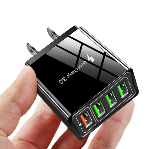 4孔USB閃充頭 現貨 支援13 QC3.0 充電器 旅充頭 快充頭 閃充頭 充電頭 豆腐塊 豆腐頭 支援3.0快充