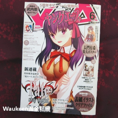 Young Ace ヤングエース 2015年6月號 武內崇 長門有希 命運停駐之夜 預示之花 Fate/stay nig