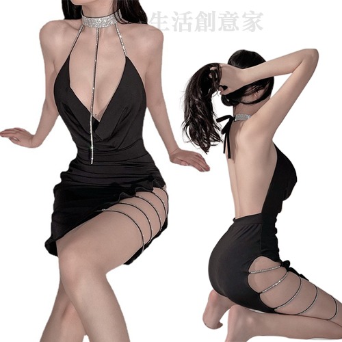 【實體店面現貨】性感吊帶包臀裙 低胸 露背 氣場 夜店女王 高級質感 禮服 調情 約會 角色扮演 貨號B252