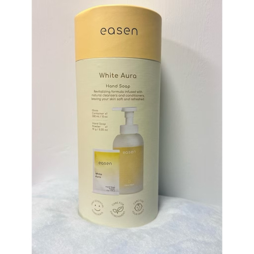 全新 專櫃Easen White Aura 植萃循環慕斯 白茶洗手乳套裝 300ml 禮盒組 交換禮物