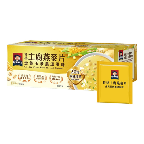#158876 桂格 主廚燕麥片 金黃玉米濃湯風味 47公克 X 30包