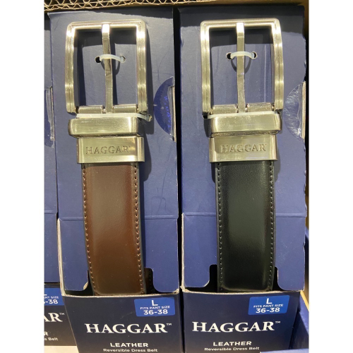 ?現貨特價！HAGGAR 男雙面皮帶 雙面穿男皮帶 尺寸M/L/XL-吉兒好市多COSTCO代購