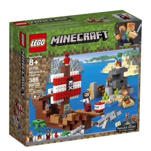 現貨 LEGO 樂高麥塊 MINECRAFT 創世神 21152 海盜船探險