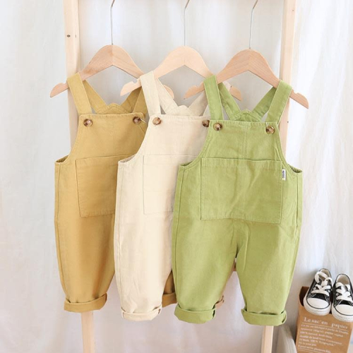 寶貝童裝1歲男童3女童正韓背帶褲2021春秋款小童寬松連身褲寶寶休閒開檔褲