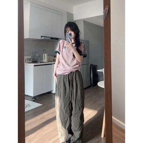 Adidas T恤 上衣 美式撞色 微寬松 高級小清新 多巴胺穿搭甜酷 私留 推！