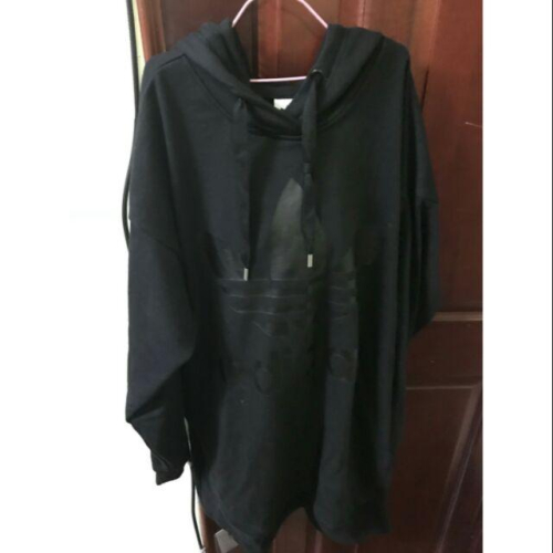 【全新】ADIDAS ORIGINALS HOODIE CD6916 黑色 長板寬鬆帽T 女 36
