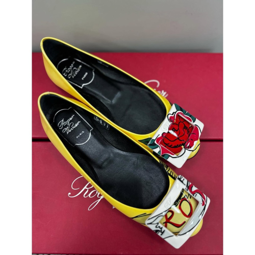 【全新】Roger Vivier 漆皮芭蕾平底鞋 34號 （附完整鞋盒）